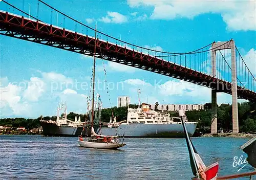 AK / Ansichtskarte Bordeaux Pont Suspendu Garonne  Bordeaux