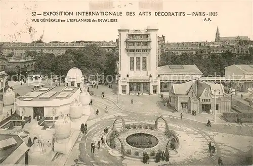 AK / Ansichtskarte Exposition_Arts_Decoratifs_Paris_1925 Esplanade des Invalides  