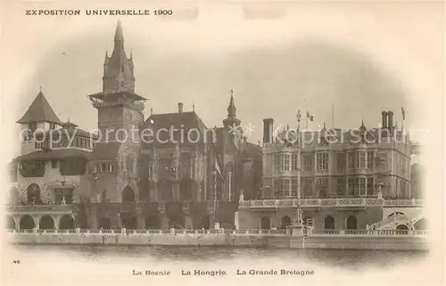 AK / Ansichtskarte Exposition_Universelle_Paris_1900 Bosnie Hongrie Grande Bretagne 