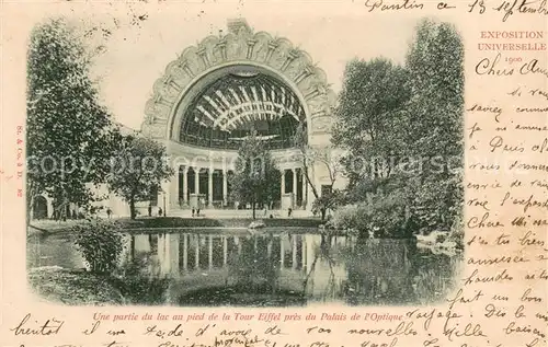 AK / Ansichtskarte Exposition_Universelle_Paris_1900 Lac Palais de l Optique  