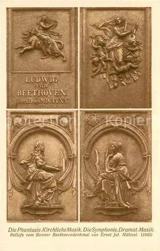 AK / Ansichtskarte Beethoven Reliefs Bonn Beethovendenkmal Ernst H?hnel Phantasie Symphonie  