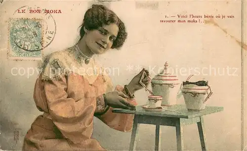 AK / Ansichtskarte Kaffee Moka Frau  