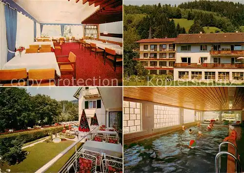 AK / Ansichtskarte Schoenmuenzach Hotel Pension Klumpp Hallenbad Murgtal Schwarzwald Schoenmuenzach
