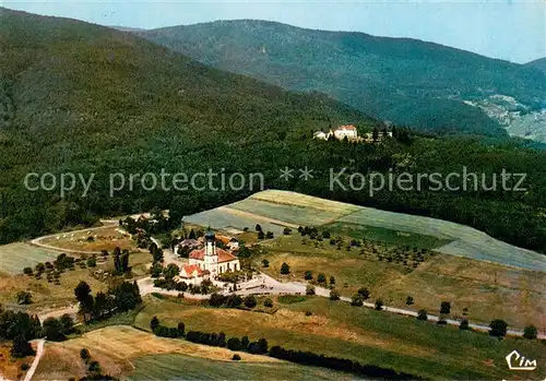 AK / Ansichtskarte Thierenbach_Haut_Rhin_Elsass Pelerinage Basilique au fond Sainte Anne vue aerienne Thierenbach_Haut