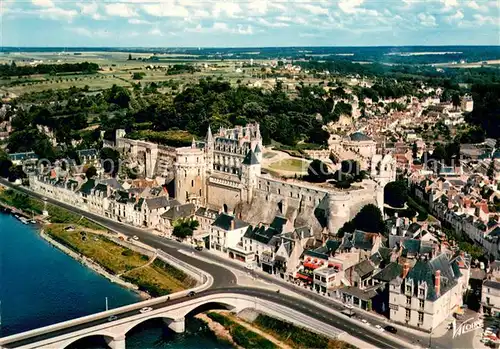 AK / Ansichtskarte Amboise Chateau du XVe siecle vue aerienne Amboise