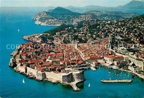 AK / Ansichtskarte Dubrovnik_Ragusa Fliegeraufnahme Dubrovnik Ragusa