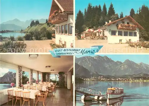 AK / Ansichtskarte Osterreinen_Forggensee Cafe Restaurant Maria am See Alpen Osterreinen_Forggensee