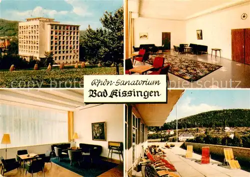 AK / Ansichtskarte Bad_Kissingen Rhoen Sanatorium Halle Terrasse Bad_Kissingen