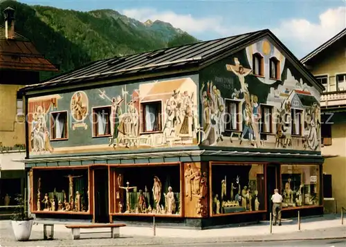 AK / Ansichtskarte Oberammergau Haus Hainzeller Fassadenmalerei Passionsspieldorf Oberammergau