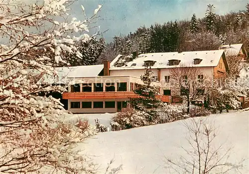AK / Ansichtskarte Altglashuette_Oberpfalz Restaurant Cafe Pension Blei Winterlandschaft Altglashuette_Oberpfalz