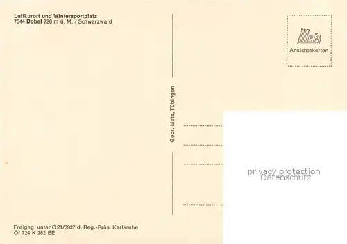 AK / Ansichtskarte Dobel_Schwarzwald Fliegeraufnahme Dobel Schwarzwald