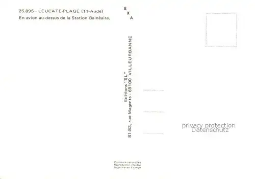 AK / Ansichtskarte Leucate Vue aerienne de la Station Balneaire Leucate