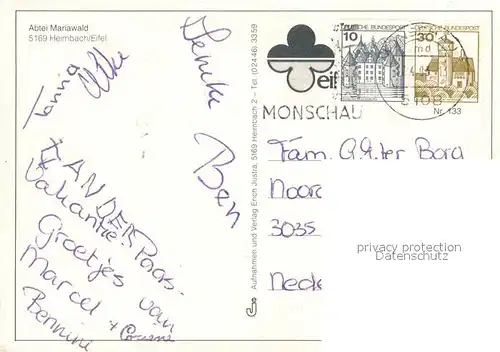 AK / Ansichtskarte Heimbach_Eifel Abtei Mariawald Heimbach Eifel