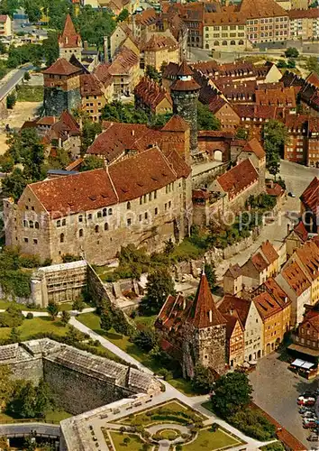 AK / Ansichtskarte Nuernberg Burgblick Fliegeraufnahme Nuernberg