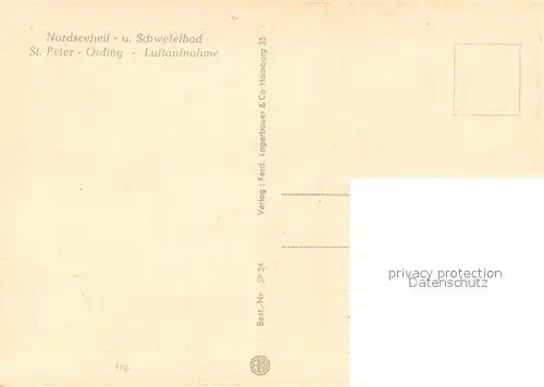 AK / Ansichtskarte St_Peter Ording Fliegeraufnahme St_Peter Ording