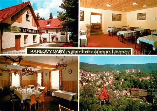 AK / Ansichtskarte Karlovy_Vary Vyletni restaurace Linhart Gastraeume Panorama Karlovy Vary