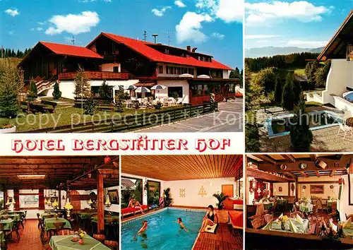 AK / Ansichtskarte Knottenried_Allgaeu Hotel Bergstaetter Hof Gaststaette Hallenbad Knottenried Allgaeu