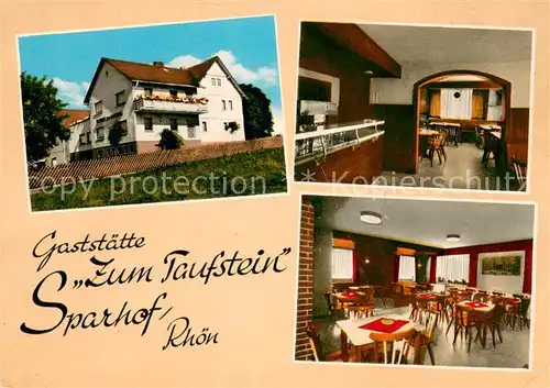 AK / Ansichtskarte Kalbach_Rhoen Gasthaus Zum Taufstein Gastraeume Kalbach Rhoen