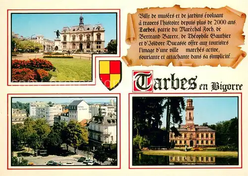 AK / Ansichtskarte Tarbes Stadtzentrum Museum Rathaus Tarbes