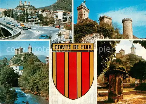 AK / Ansichtskarte Foix Chateau et les bords de l Ariege Wappen Foix