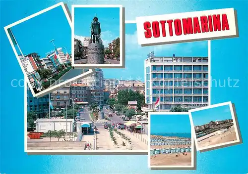 AK / Ansichtskarte Sottomarina Teilansichten Denkmal Strand Sottomarina