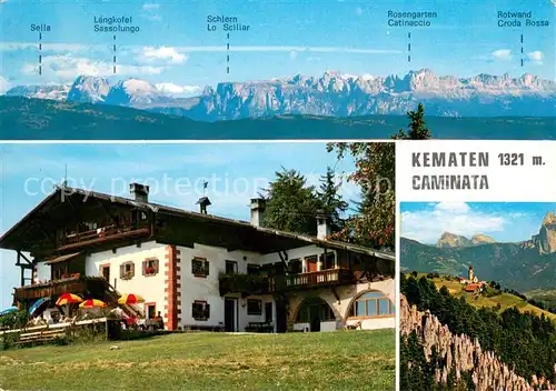 AK / Ansichtskarte Kematen_Ritten Berggasthof Fernsicht Dolomiten Kematen Ritten