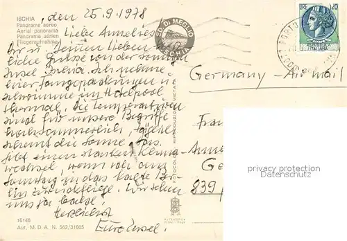 AK / Ansichtskarte Ischia Panorama aereo Ischia