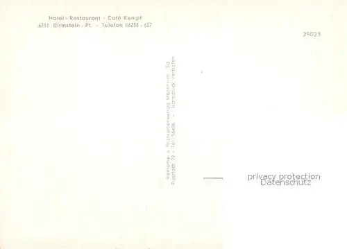 AK / Ansichtskarte Dirmstein Hotel Restaurant Cafe Kempf Dirmstein