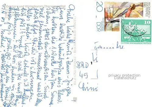 AK / Ansichtskarte Oberwiesenthal_Erzgebirge FDGB Erholungsheim Am Fichtelberg Buecherei Leseraum Hallenbar Steigerzimmer Foyer Oberwiesenthal Erzgebirge