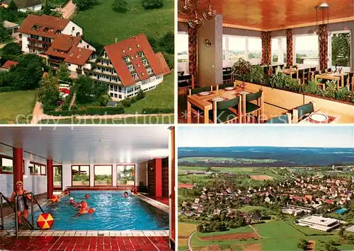 AK / Ansichtskarte Pfalzgrafenweiler DRK Mutter Kind Kurheim Gastraum Hallenbad Fliegeraufnahme Pfalzgrafenweiler