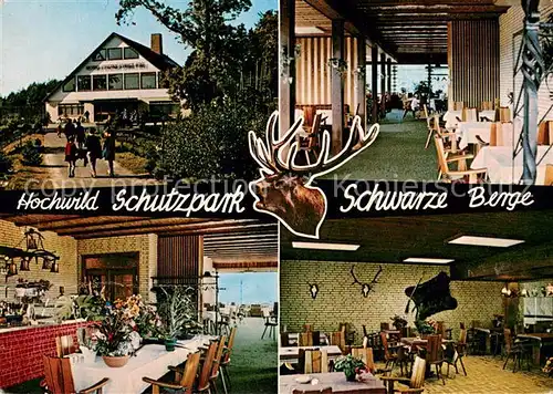 AK / Ansichtskarte Rosengarten_Harburg Parkrestaurant im Hochwild Schutzpark Schwarze Berge Gastraeume Rosengarten Harburg