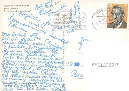 AK / Ansichtskarte Rostock Warnemuende Hotel Neptun Restaurant Seemannskrug Rostock Warnemuende