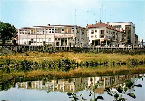 AK / Ansichtskarte Sarreguemines La Poste et la Cite Administrative vues des bords de la Sarre Sarreguemines