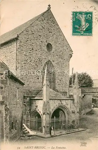 AK / Ansichtskarte Saint Brieuc_Cotes d_Armor La Fontaine Saint Brieuc_Cotes d