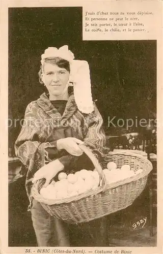 AK / Ansichtskarte Binic_Cotes_d_Armor Costume de Binic Binic_Cotes_d_Armor