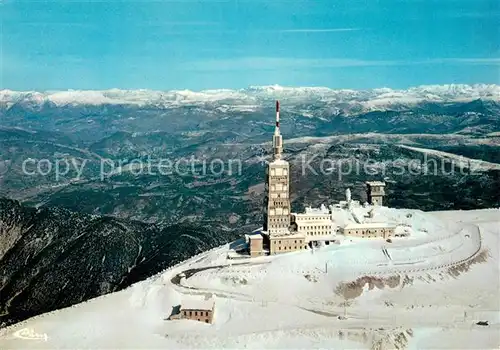 AK / Ansichtskarte Mont_Ventoux Tour Relais de Television Observatoire Meteorologique Station de Radiogoniometrie Vue aerienne Mont Ventoux