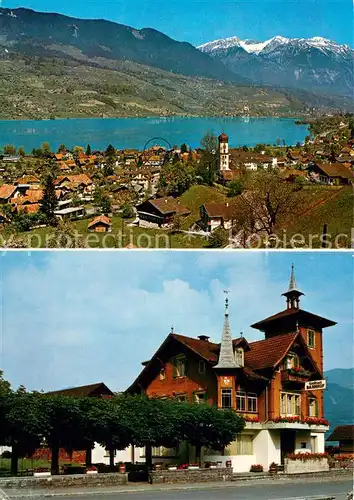 AK / Ansichtskarte Sachseln_OW Panorama Gasthaus Bahnhof am See Sachseln OW