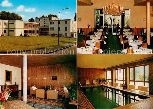 AK / Ansichtskarte Bad_Aibling Kur und Krankenanstalt Ghersburg Speisesaal Foyer Hallenbad Bad_Aibling