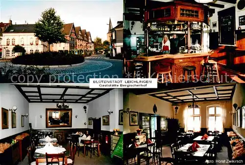 AK / Ansichtskarte Leichlingen_Rheinland Gaststaette Bergischer Hof Gastraeume Bar Leichlingen_Rheinland