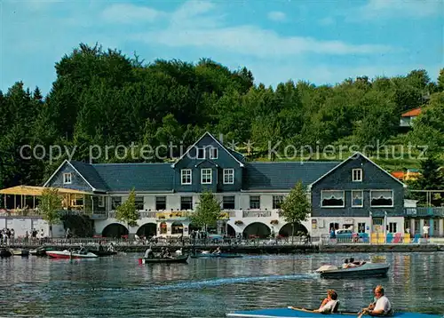 AK / Ansichtskarte Leichlingen_Rheinland Ausflugslokal Talsperre Diepental Gondelteich Leichlingen_Rheinland