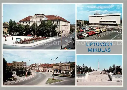 AK / Ansichtskarte Liptovsky_Mikulas Komitatshaus Einkaufszentrum Prior Denkmal Hauptstrasse Liptovsky_Mikulas