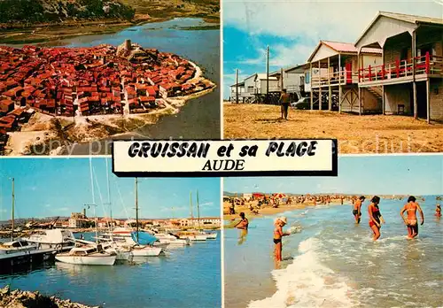 AK / Ansichtskarte Gruissan Vue aerienne Cabanons Port Plage Gruissan