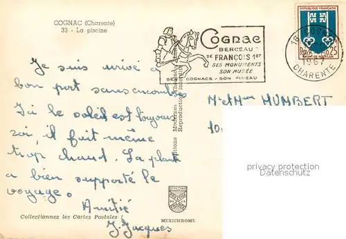 AK / Ansichtskarte Cognac_Charente La piscine 