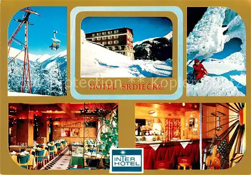 AK / Ansichtskarte Nizke_Tatry Hotel Srdiecko Berghotel Niedere Tatra Wintersport Nizke Tatry