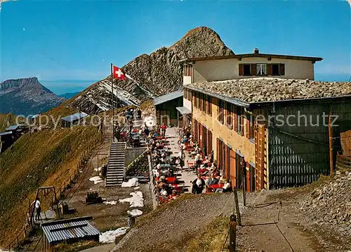 AK / Ansichtskarte Brienz_BE Kulmhotel Brienzer Rothorn im Hintergrund Hohgant Berner Alpen Brienz_BE