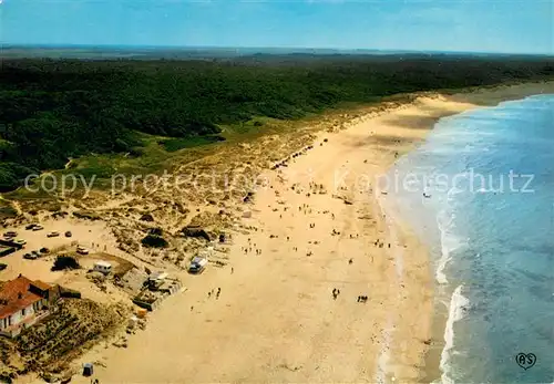 AK / Ansichtskarte Longeville sur Mer La plage et la foret Collection La France vue du ciel Longeville sur Mer