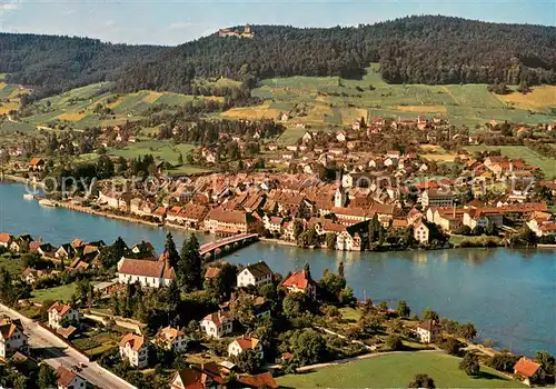 AK / Ansichtskarte Stein_Rhein mit Schloss Hohenklingen Fliegeraufnahme Stein Rhein