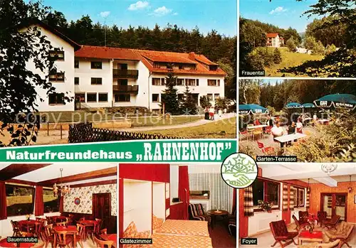 AK / Ansichtskarte Hertlingshausen Naturfreundehaus Rahnenhof Bauernstube Gaestezimmer Foyer Garten Terrasse Frauental Hertlingshausen