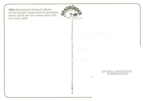 AK / Ansichtskarte Zillis Kirche St Martin Zillis