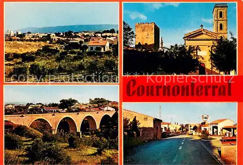 AK / Ansichtskarte Cournonterral Vue generale Eglise la tour Le viaduc Lentree du village Cournonterral